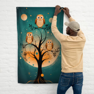 Chouettes Nocturnes - Drapeau