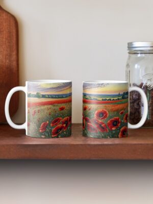 Mug "Champs de coquelicots"