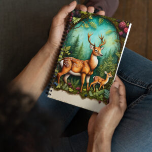 Carnet à spirale - Cerf foret
