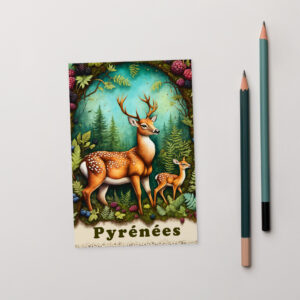 Carte postale standard - Cerf Pyrénées