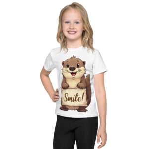 T-shirt col ras du cou enfant - Loutre Smile !